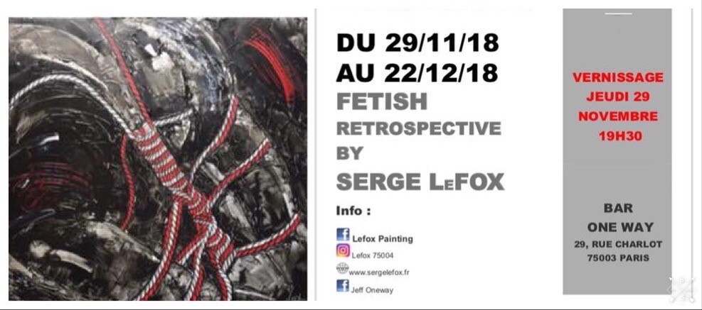 serge lefox painting fetish retrospective one way artist paris gay lgbt